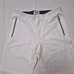 Men's White Golf Shorts